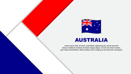 Australia Flag Abstract Background Design Template. Australia Independence Day Banner Cartoon Vector Illustration. Australia Illustration