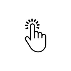 Fototapeta premium Click cursor set. Computer pointer hand and arrow icon. Press pick action element. Vector web interface elements.
