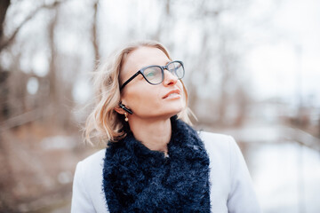 portrait of a woman in the city