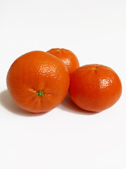 Mandarins on a white background