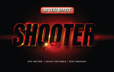 Shooter movie title style 3d editable text effect
