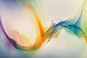 colorful watercolor wave abstract background, Generative AI