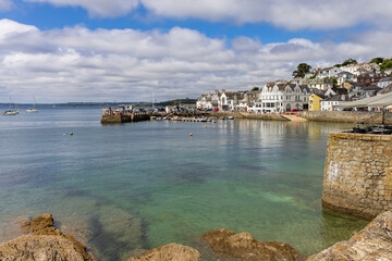 A view of the beautiful harbour of St Mawes on the end of the Roseland Peninsula in Cornwall.