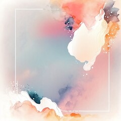 Watercolor pastel background for posts, cards or posters with space for text, generative ai, neutral delicate wallpaper
