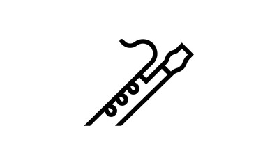 bassoon vector icon black and white background wind instrument eps 8