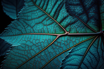 Obraz na płótnie Canvas Blue leaf Close up texture, leaf, texture, nature, plant, pattern, autumn, green, macro, leaves, close-up, color, tree, vein, wallpaper, closeup, design, foliage, art, fall, natural, veins, abstract, 