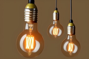 Vintage Lightbulbs made with Generative AI