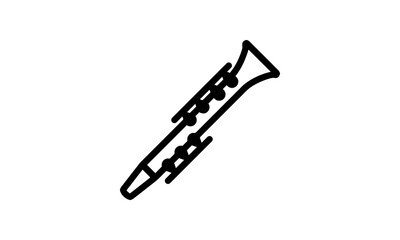 soprano saxophone vector icon black and white background wind instrument eps 8
