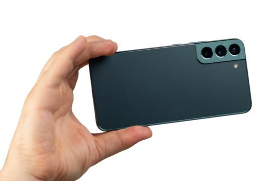 Take photo with smartphone back view