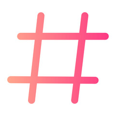 Obraz premium hashtag gradient icon