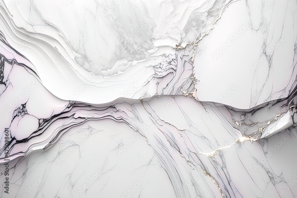 Poster white marble abstract backdrop generative ai