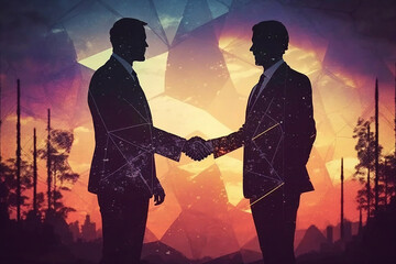 Businessman handshake contract