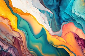 Marble texture and liquid color flowing background wallpaper design
