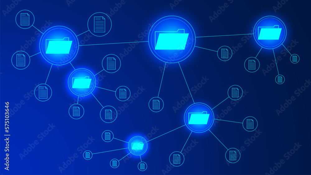 Aufkleber document management system. dms. enterprise data management system. business technology concept. pri