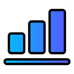 statistics gradient icon