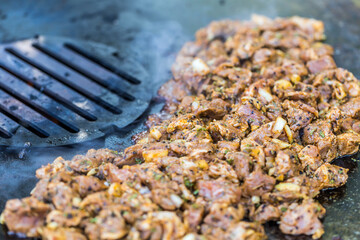 cooking on the fire plate