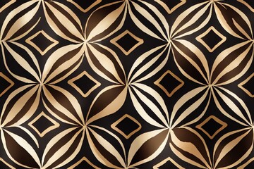 Fototapeta premium Vertical design of Geometric textile seamless pattern Generative AI