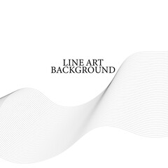 Abstract background with distorted line shapes on a white background monochrome sound line waves