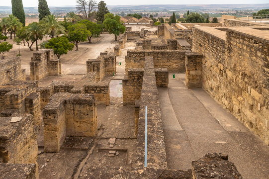 Caliphate City of Medina Azahara, Cordoba. Exposure of the Medina Azahara, Muslim Ruins of the Palace, located near Cordoba, Spain.