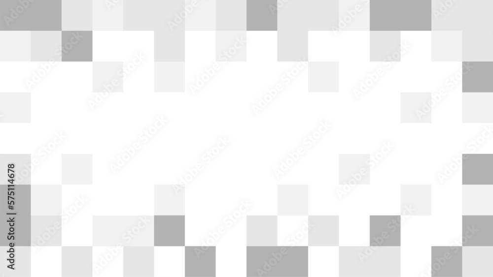 Poster pixel background abstract gray texture with pixelated frame design and an aspect ratio of 16:9. vect
