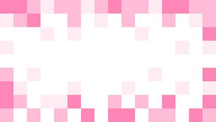 Pixel Background Abstract Pink Texture with Pixelated Frame Design and an Aspect Ratio of 16:9. Vector Image.
