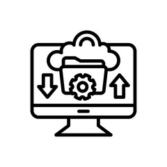 Cloud Backup icon in vector. Logotype