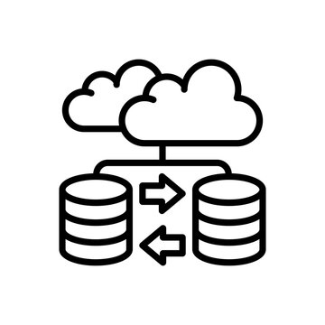 Database Mirroring icon in vector. Logotype