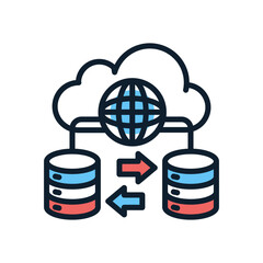 Global Data Exchange icon in vector. Logotype