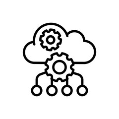 Cloud Multi-threading icon in vector. Logotype