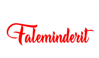 faleminderit - thank you written in Albanian - red color - image, poster, placard, banner, postcard, ticket.  png
,  