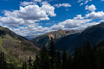 Fototapeta premium Views hiking in the San Juan Mountain range in southern Colorado.