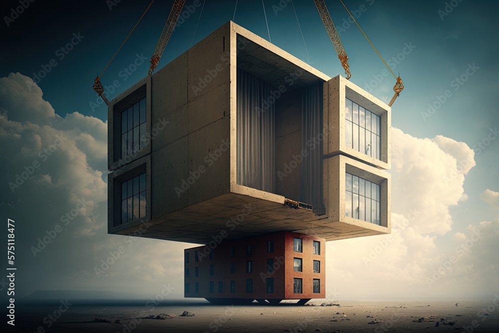 Poster hoisting up the walls: an architectural journey in house building generative ai