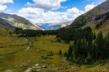 Views hiking in the San Juan Mountain range in southern Colorado.