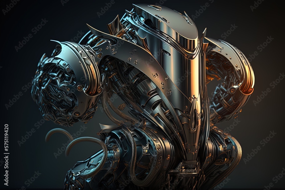 Poster synthetic and sophisticated machina of the future generative ai