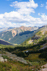 Fototapeta na wymiar Views hiking in the San Juan Mountain range in southern Colorado.