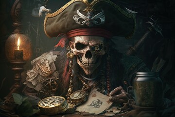 Cruel Fortune Bestowed Upon a Pirate's Life Generative AI