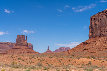 Fototapeta na wymiar Monument Valley, located in southern Utah.