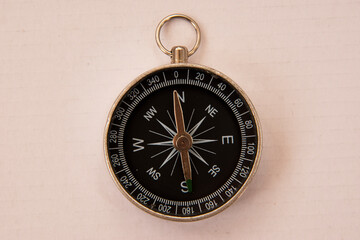 compass on a surface