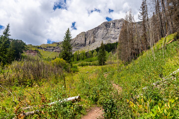 Views hiking in the San Juan Mountain range in southern Colorado.