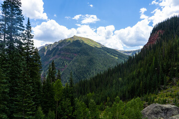 Fototapeta premium Views hiking in the San Juan Mountain range in southern Colorado.