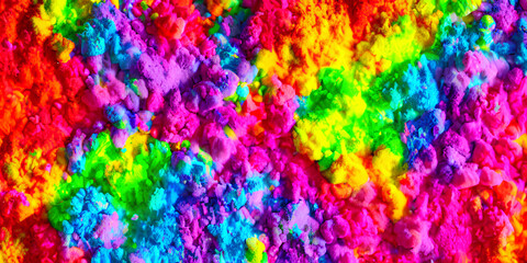Fototapeta na wymiar colorful rainbow holi paint color powder background Generative AI