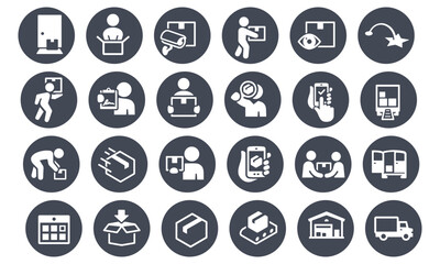 Package Delivery Icons vector design