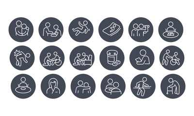 Nursing Home icons vector design