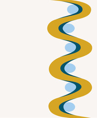 Doodle abstraction for wallpaper. Vector illustration with a curved line on a light background for typography