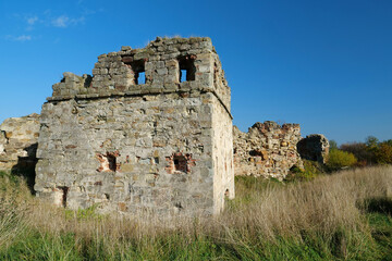 Ruins of Pniv Castle in Ivano-Frankivsk region of western Ukraine