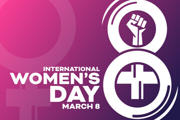 International Women’s Day. March 8. Vector illustration. Holiday poster.