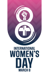 International Women’s Day. March 8. Vector illustration. Holiday poster.