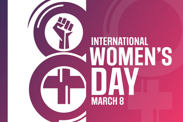 International Women’s Day. March 8. Vector illustration. Holiday poster.