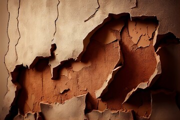 Grungy plaster wall texture with warn scratched rough surface. AI Generated Art.
