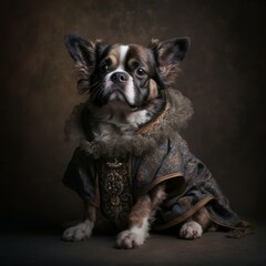 Renaissence dog portrait